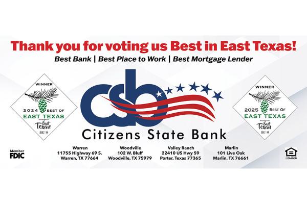 Award for best of east texas 2025