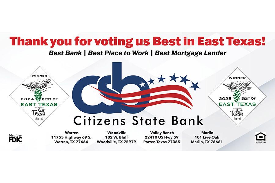Award for best of east texas 2025
